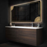 Espejo LED Rectangular | Control por interruptor de pared | Luz blanca cálida - Reyze Seria Good Vibes Model 7